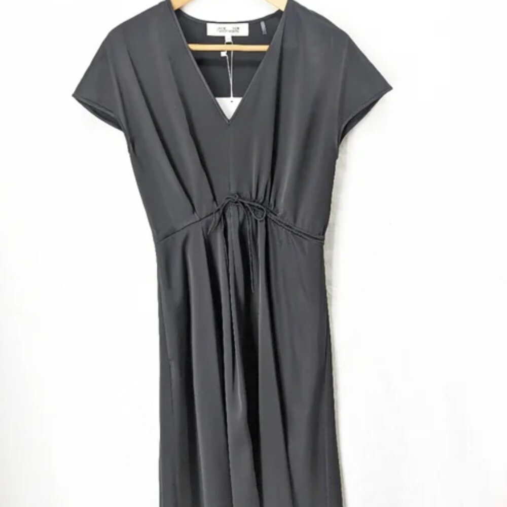 NWT Diane Von Furstenberg Black Cap sleeve Dress Size S